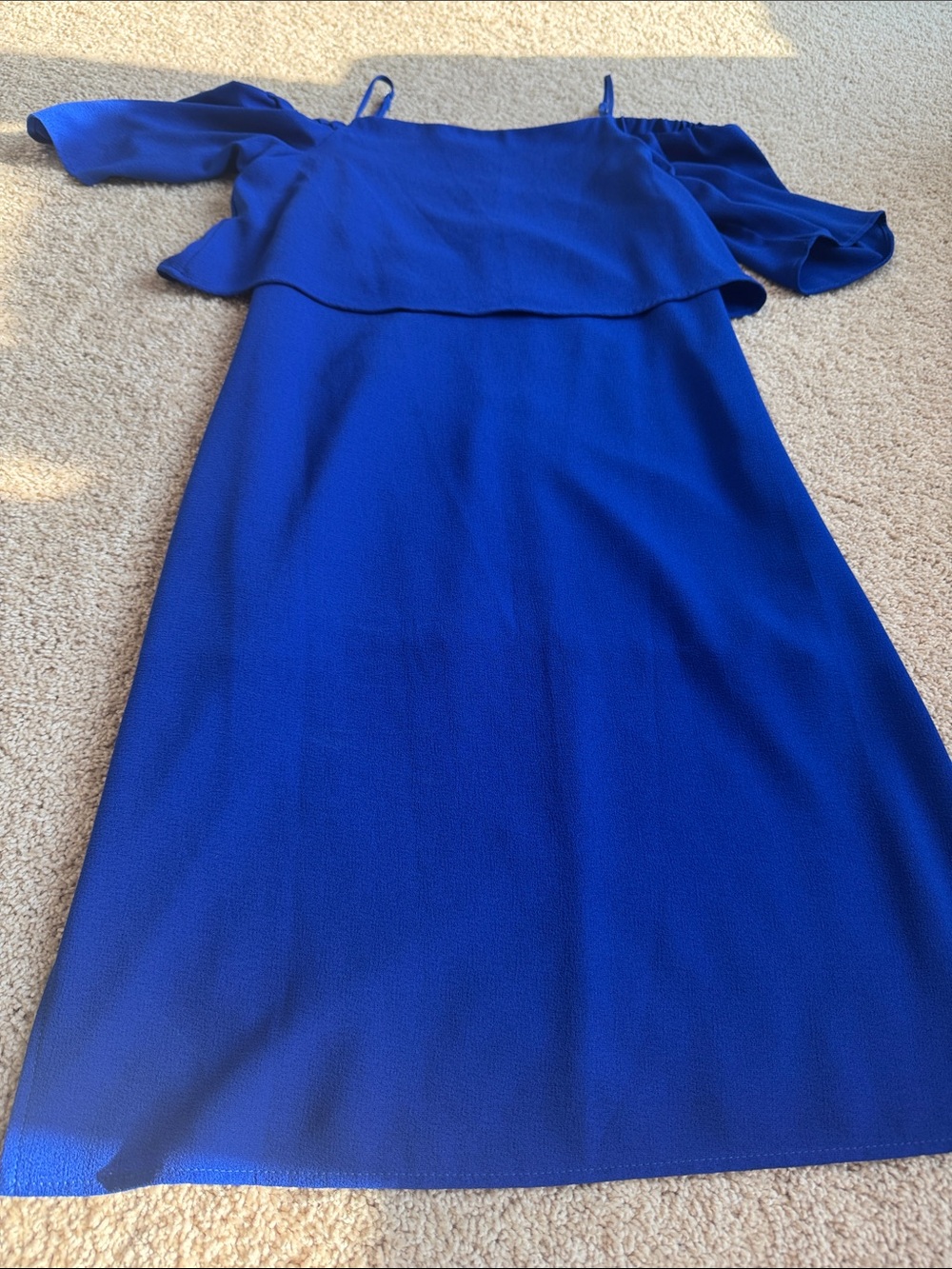 Charles Henry One-Shoulder Royal Blue Dress